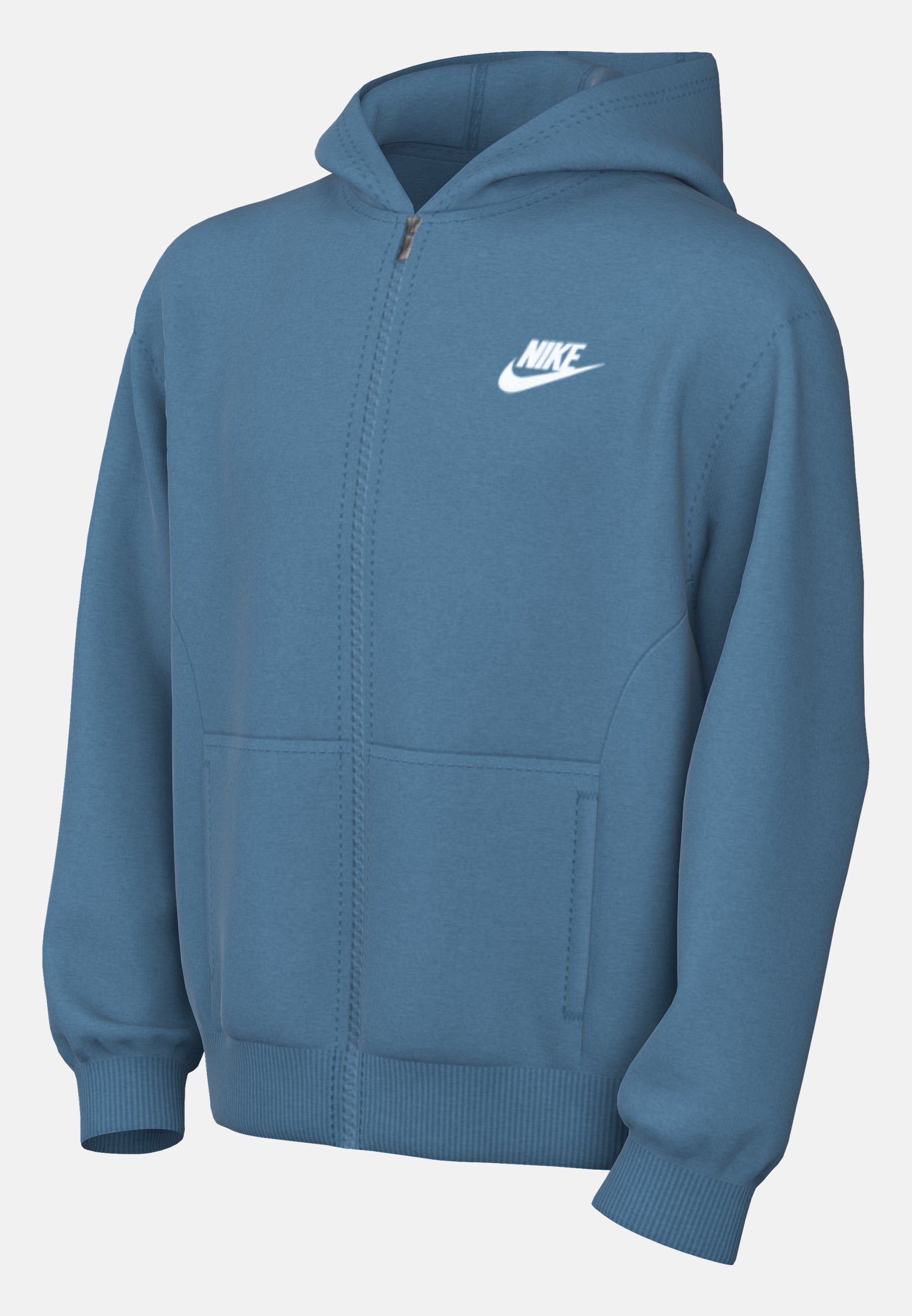 nsw club fleece crewneck psychic blue white