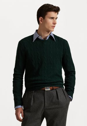THE ICONIC CABLE KNIT CASHMERE JUMPER UNISEX - Pulóver - moss agate