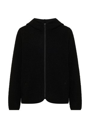 Cecil, PLAIN-COLOURED HOODED TEDDY JACKET - Veste polaire - black