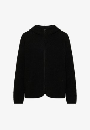 Cecil, PLAIN-COLOURED HOODED TEDDY JACKET - Veste polaire - black