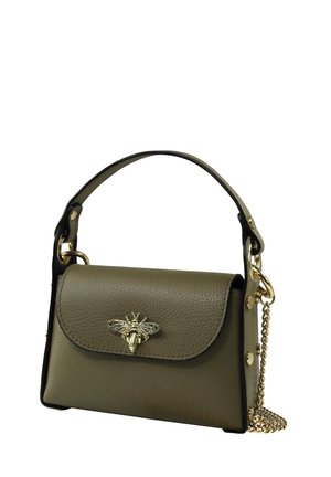 DrachenLeder Sac à main - graugrün dunkeltaupe