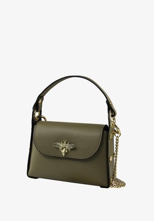 DrachenLeder, Handbag - graugrün dunkeltaupe