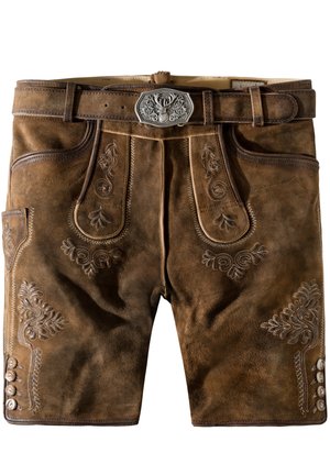 Stockerpoint BERTL - Leather trousers - stein geäscht natur