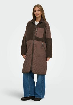 ONLY MATERNITY FLEECE JACKET OLMOHIO FLEECE JACKET - Abrigo de invierno - chocolate martini