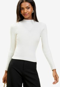 BUTTON DETAILING TURTLE NECK  - Pulover - ivory