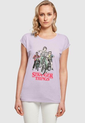STRANGER THINGS - RETRO BIKERS  - T-Shirt print - lilac