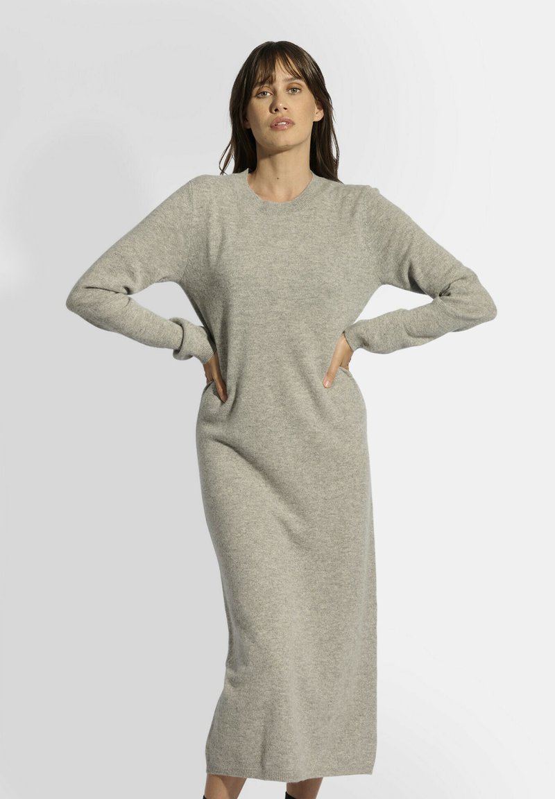 Just Cashmere COL ROND - Pletené šaty - mottled cloud