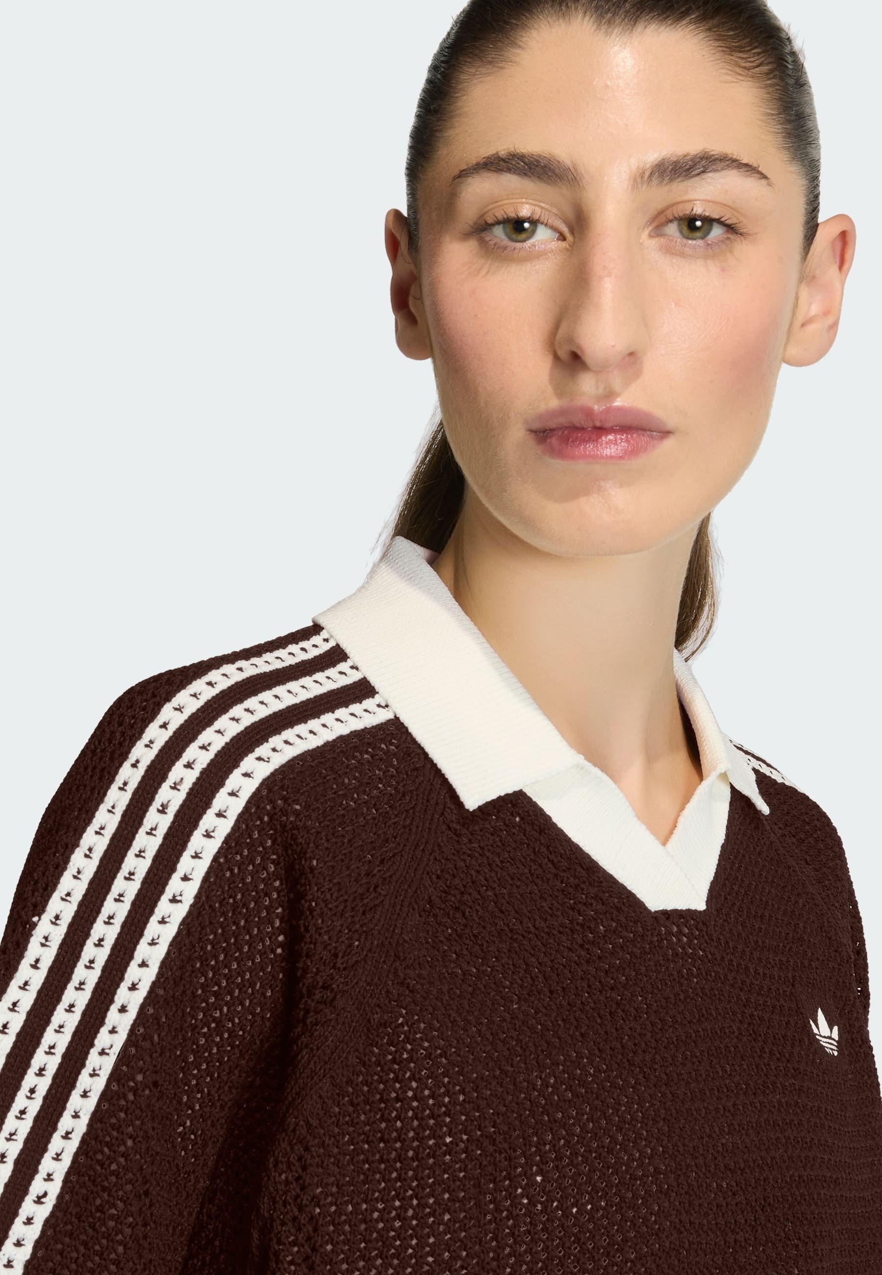 adidas Originals CROCHET - Polo - aurora coffee/marrone scuro