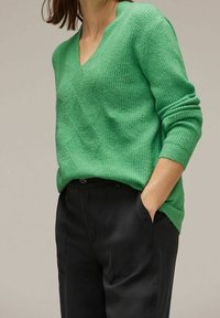 Street One Stickad tröja - mottled light green