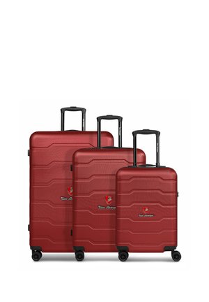 Tonino Lamborghini, BOLOGNA 4 ROLLEN KOFFERSET 3-TEILIG UNISEX - Set di valigie - dark red