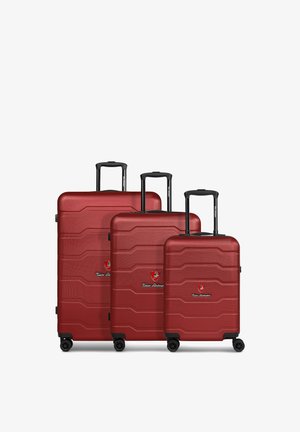 Tonino Lamborghini, BOLOGNA 4 ROLLEN KOFFERSET 3-TEILIG UNISEX - Set di valigie - dark red