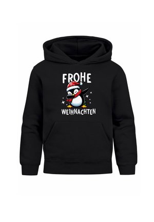 WEIHNACHTSMOTIVE LUSTIGE GESCHENKE OUTFIT - Kapuzenpullover - dabbing pinguin schwarz