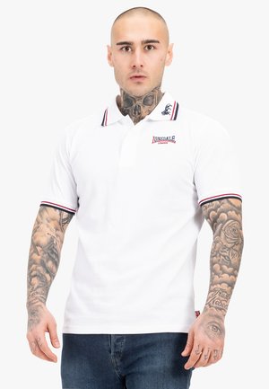 Lonsdale LION - Pikeepaita - white dark red navy