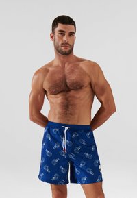KARL LAGERFELD IKON ALL-OVER BOARD - Fürdőnadrág - ikonik outline with blue pattern