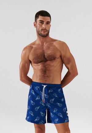 KARL LAGERFELD IKONIK ALL-OVER  BOARD - Surfshorts - ikonik outline with blue pattern