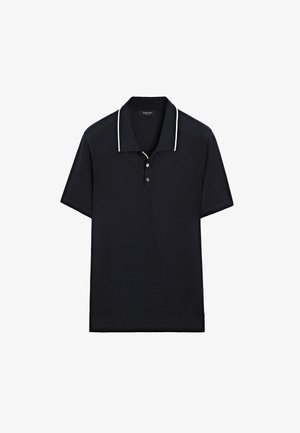 Massimo Dutti POLO NECK SHORT SLEEVE - Piké - dark blue
