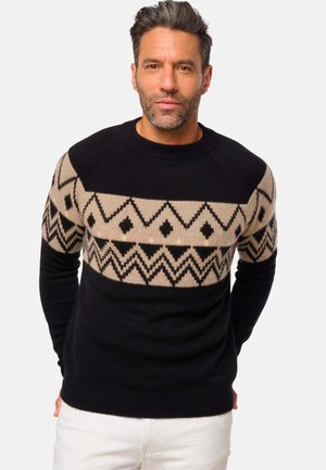 Strickpullover - noir   natural brown   natural beige