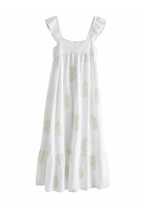 EMBROIDERED MIDI - REGULAR FIT - Jerseyjurk - white