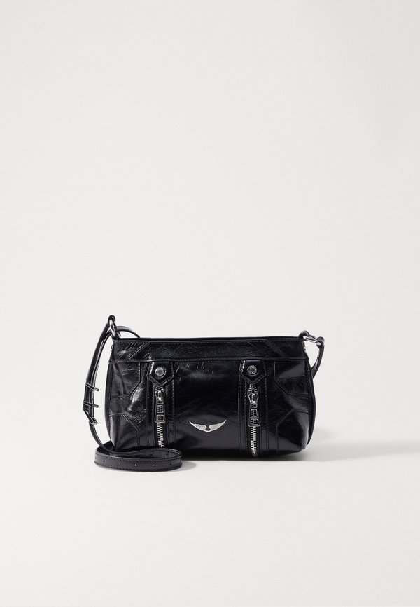SUNNY MOOD VINTAGE PATENT - Cross body bag - noir
