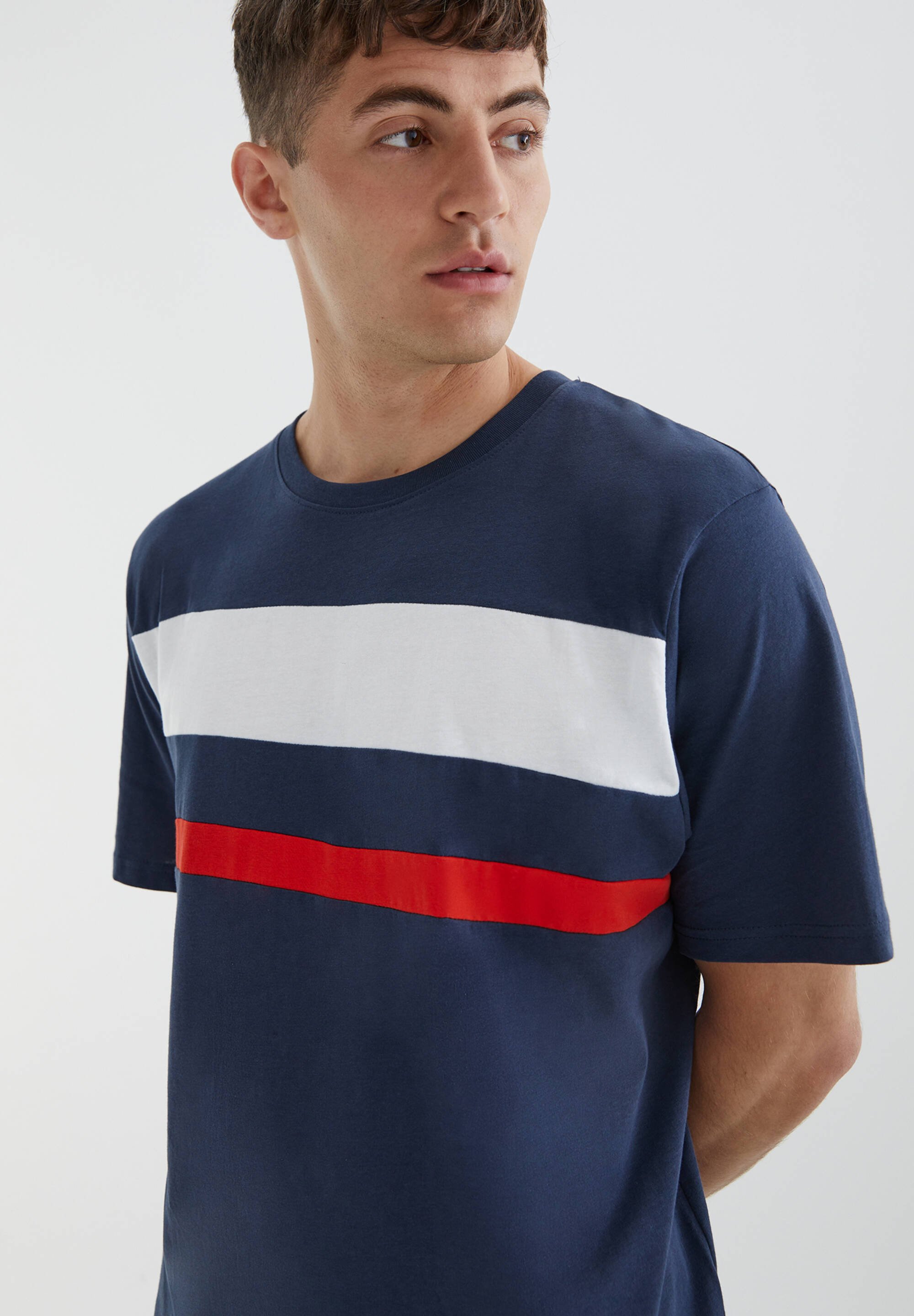 Herren DOPPELTEM COLOUR-BLOCK - T-Shirt print Herren DOPPELTEM COLOUR-BLOCK - T-Shirt print