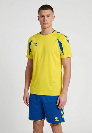 Hummel 2.0  S/S - T-shirt print - blazing yellow true blue