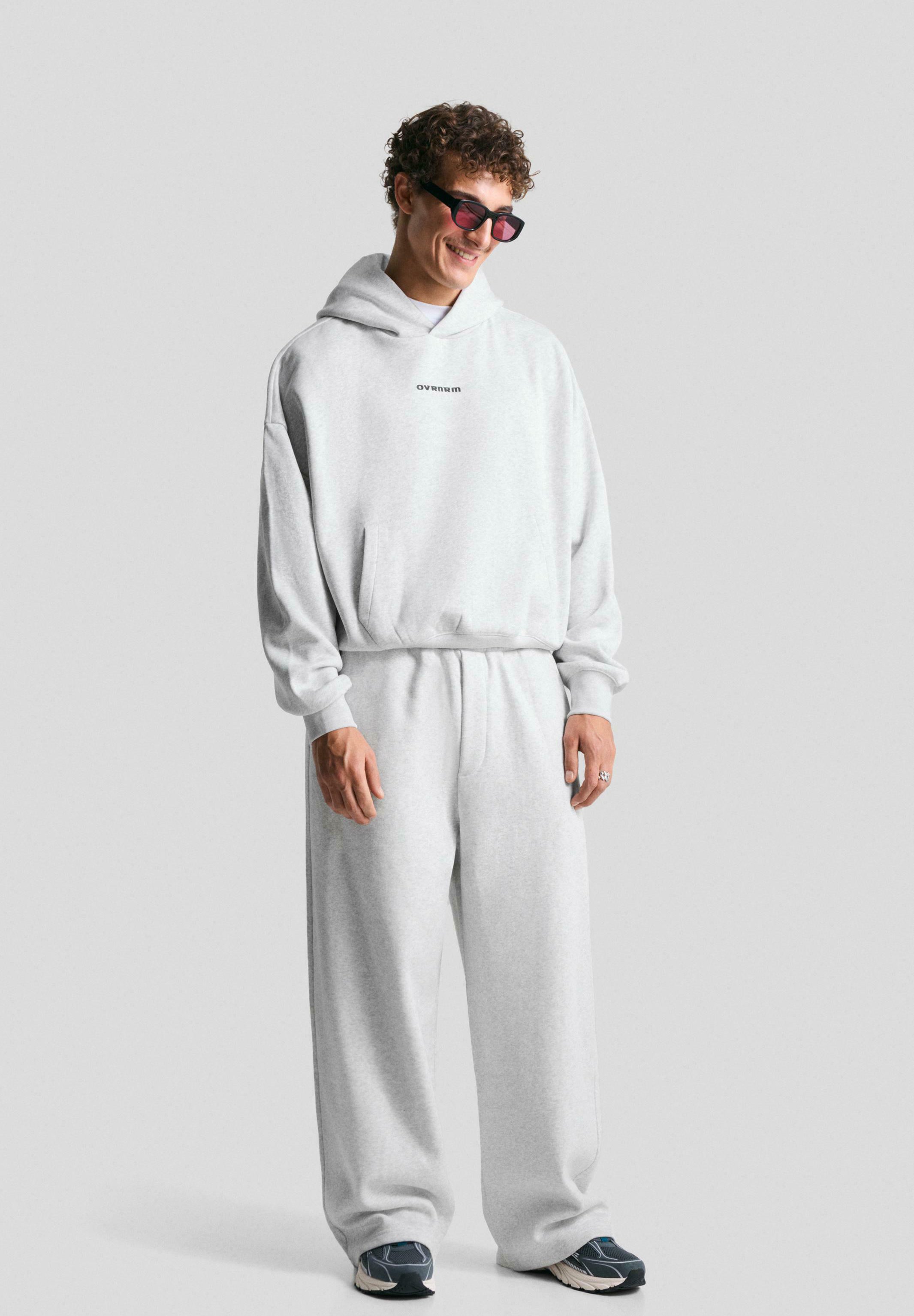 Bershka PRINTED BOXY FIT - Sweatshirt - grey/grau - Zalando