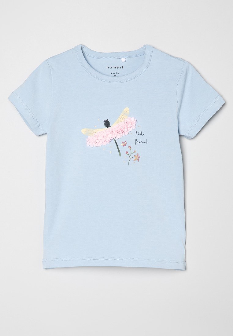 name it T-shirt print lichtblauw