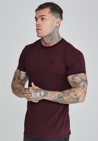 SIKSILK MUSCLE FIT - Basic póló - burgundy