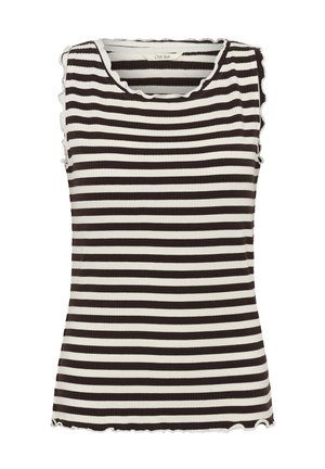 Cream, CRRIBBA STRIPE TOP - Débardeur - java snowwhite