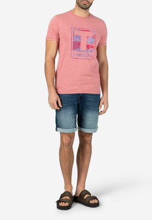 MIT AUFGEROLLTEM SAUM UND FÜNF TASCHEN - Jeans Shorts - dunkelblau