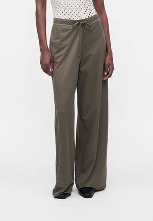 ONLY ONLSAKURA LOOSE PULL UP PANTS WVN - Pantalones - smokey olive
