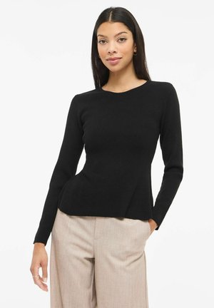 PULLOVER VIMABLE PEPLUM - Strikkegenser - black