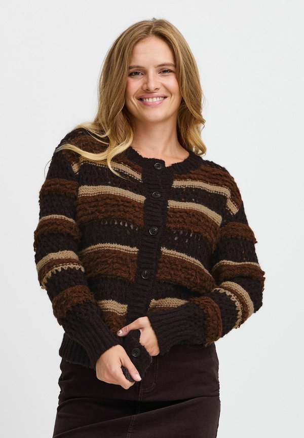 PZJACKIE - Cardigan - espresso striped