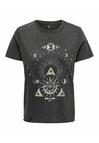 ONLLUCY LIFE REG S/S JRS NOOS - T-shirts med print - black