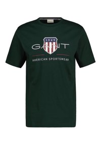 REG ARCHIVE SHIELD - T-shirt med print - tartan green