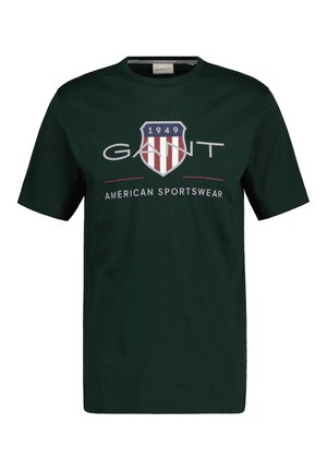 REG ARCHIVE SHIELD - T-shirts med print - tartan green