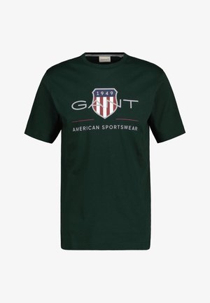 GANT REG ARCHIVE SHIELD - T-shirts print - tartan green