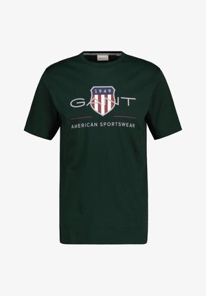 REG ARCHIVE SHIELD SS - T-shirt con stampa - tartan green