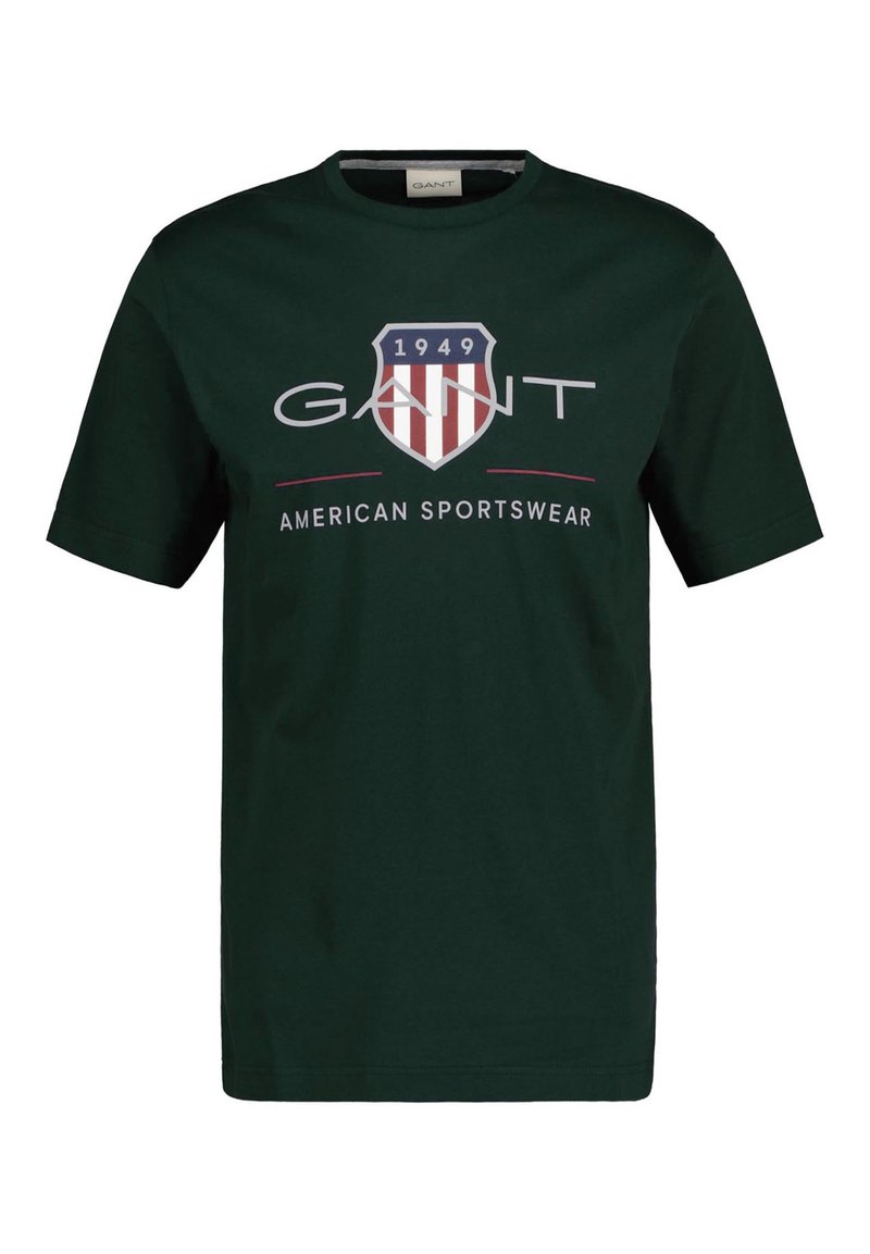 GANT REG ARCHIVE SHIELD - T-shirt print - tartan green