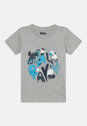 Fjällräven KIDS FOREST FINDINGS UNISEX - Camiseta estampada - grey melange