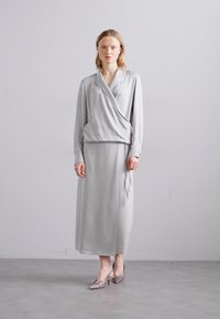 Theory LAPEL WRAP - Bluse - platinum