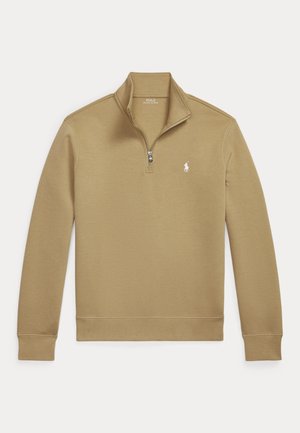 Polo Ralph Lauren DOUBLE-KNIT QUARTER-ZIP PULLOVER - Ikdienas džemperis - desert tan