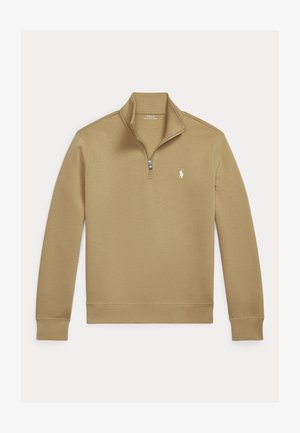 Polo Ralph Lauren DOUBLE-KNIT QUARTER-ZIP PULLOVER - Ikdienas džemperis - desert tan