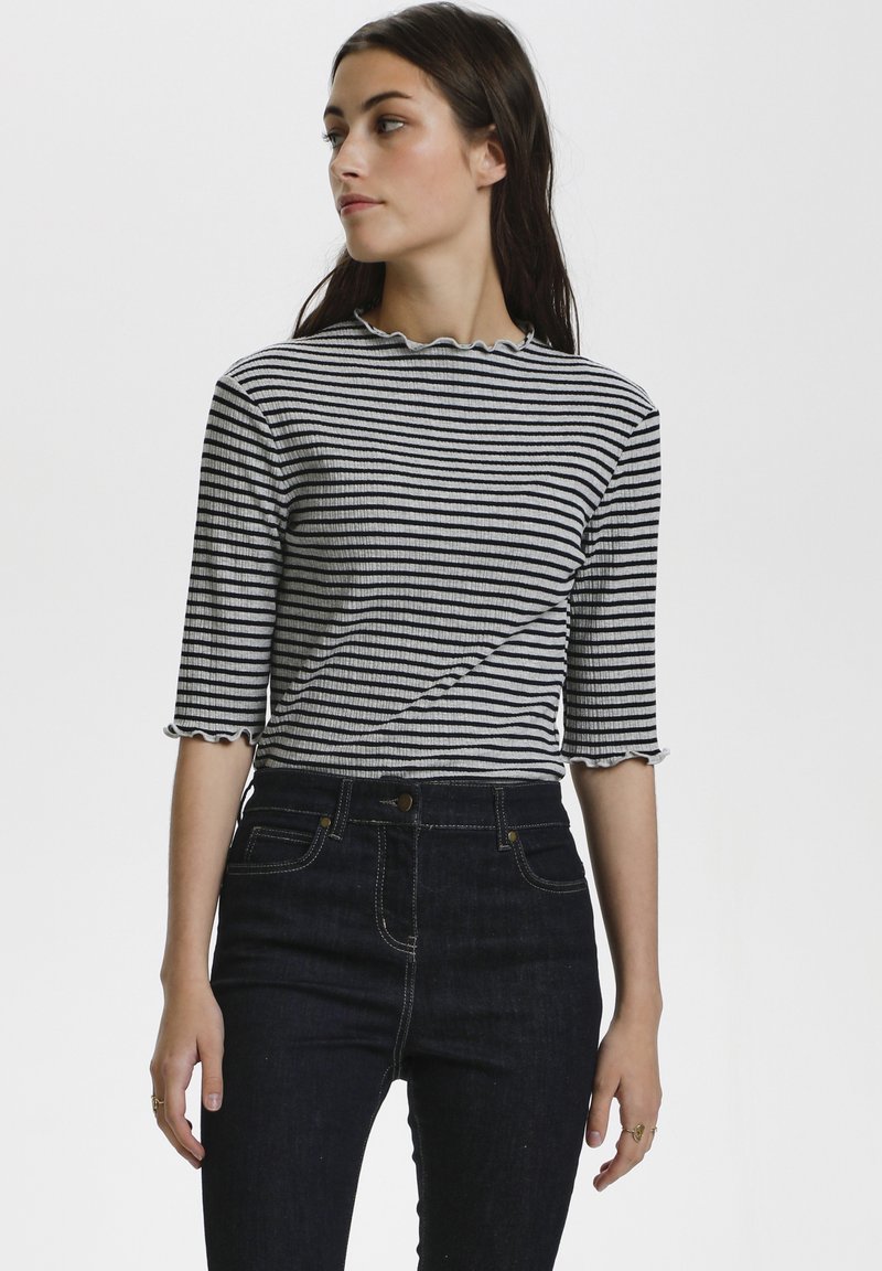 Karen by Simonsen CANDACEKB  - Blūze - gray melange night sky stripe