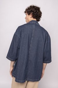 Kaotiko KIMONO UNISEX - Īss mētelis - denim blue