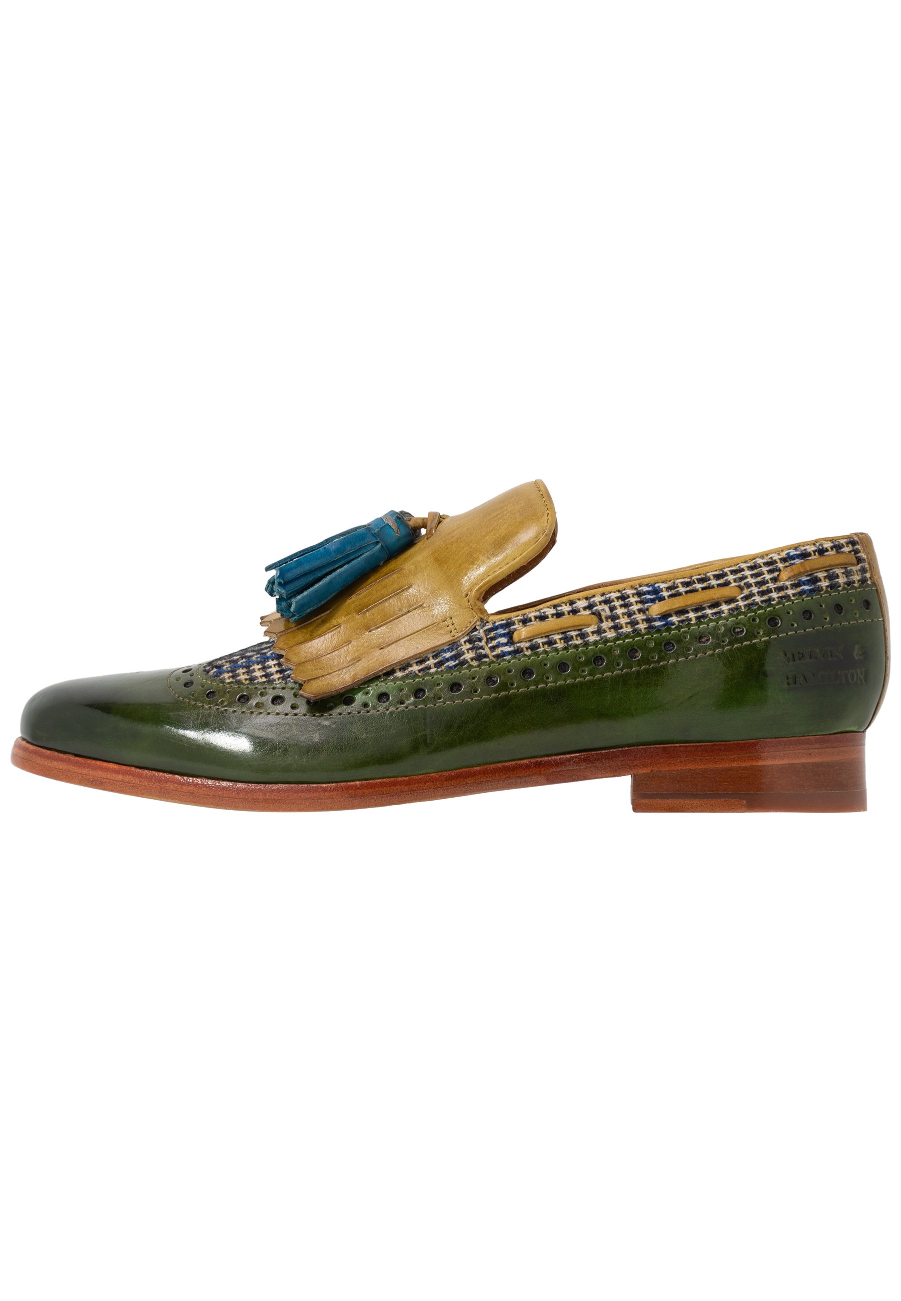 Melvin & Hamilton SELINA - Slippers - maroccan blue/olivine Melvin & Hamilton SELINA - Slippers - maroccan blue/olivine