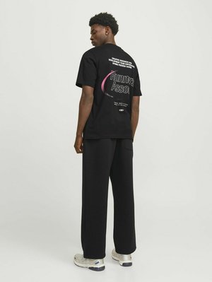 Jack & Jones RUNDHALSAUSSCH - T-shirt print - black