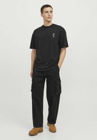 Jack & Jones CREW NECK - T-shirts print - black