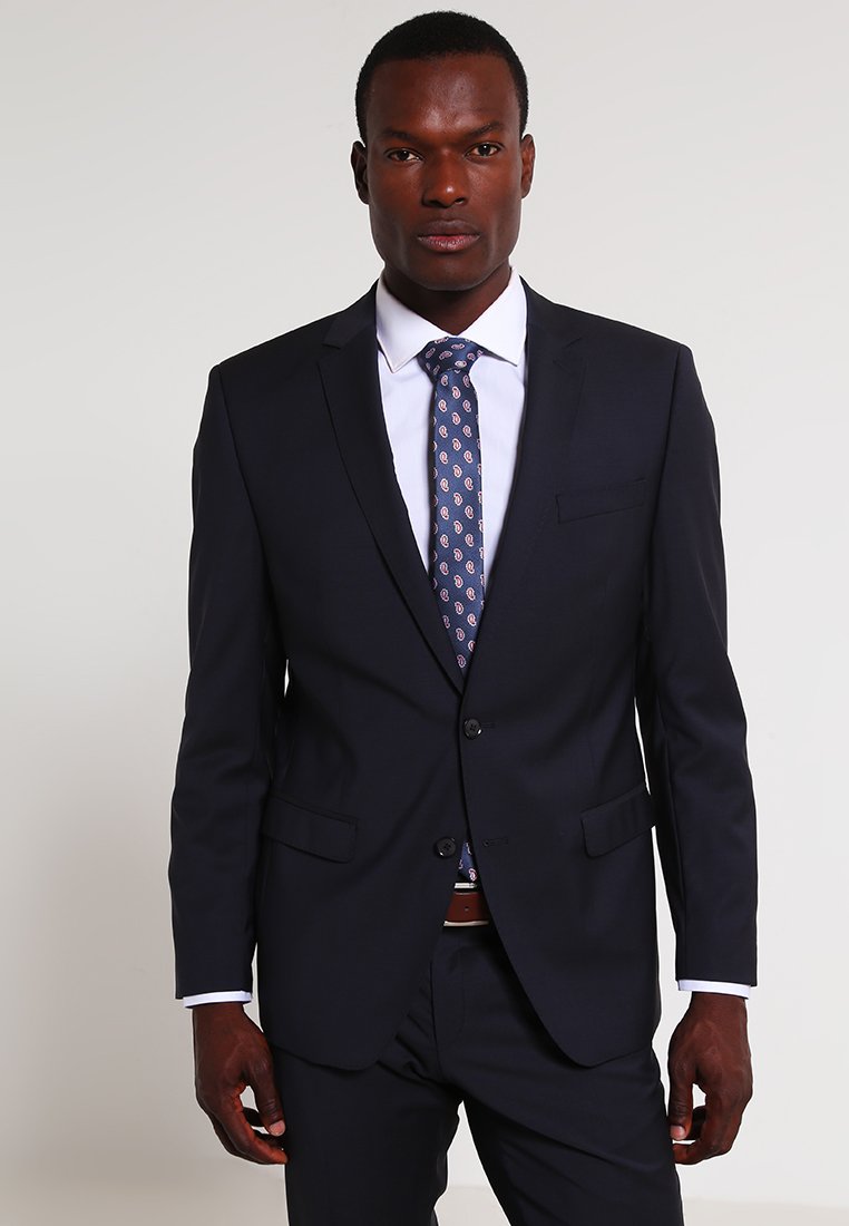 Bugatti SLIM FIT Dress marine Zalando.no Bugatti FLEXCITY-STRETCH SLIM FIT - Dress - grau