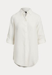 RELAXED FIT LINEN ROLL TAB–SLEEVE SHIRT - Overhemdblouse - white